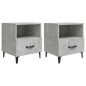 vidaXL Mesitas de noche 2 unidades madera contrachapada gris hormigón vidaXL Mesitas de noche 2 unidades madera contrachapada gris hormigón