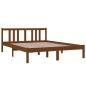 vidaXL Estructura de cama madera maciza marrón miel 140x190 cm vidaXL Estructura de cama madera maciza marrón miel 140x190 cm
