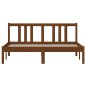 vidaXL Estructura de cama madera maciza marrón miel 140x190 cm vidaXL Estructura de cama madera maciza marrón miel 140x190 cm