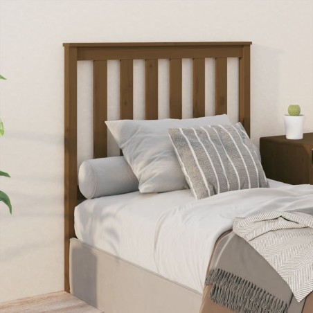 vidaXL Cabecero de cama madera maciza de pino marrón miel 96x6x101 cm