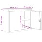 vidaXL Armario archivador de acero blanco 90x40x70 cm vidaXL Armario archivador de acero blanco 90x40x70 cm