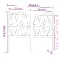vidaXL Cabecero de cama madera maciza de pino marrón miel 126x4x100 cm vidaXL Cabecero de cama madera maciza de pino marrón miel 126x4x100 cm