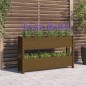 vidaXL Jardinera de madera maciza de pino marrón miel 112x25x66 cm vidaXL Jardinera de madera maciza de pino marrón miel 112x25x66 cm