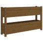 vidaXL Jardinera de madera maciza de pino marrón miel 112x25x66 cm vidaXL Jardinera de madera maciza de pino marrón miel 112x25x66 cm