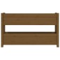 vidaXL Jardinera de madera maciza de pino marrón miel 112x25x66 cm vidaXL Jardinera de madera maciza de pino marrón miel 112x25x66 cm