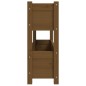 vidaXL Jardinera de madera maciza de pino marrón miel 112x25x66 cm vidaXL Jardinera de madera maciza de pino marrón miel 112x25x66 cm