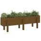 vidaXL Arriate elevado de jardín madera pino marrón miel 121x30x38 cm vidaXL Arriate elevado de jardín madera pino marrón miel 121x30x38 cm