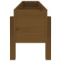 vidaXL Arriate elevado de jardín madera pino marrón miel 121x30x38 cm vidaXL Arriate elevado de jardín madera pino marrón miel 121x30x38 cm