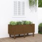 vidaXL Arriate elevado de jardín madera pino marrón miel 121x50x57 cm