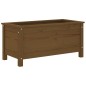 vidaXL Jardinera madera maciza de pino marrón miel 82,5x40x39 cm