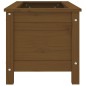vidaXL Jardinera madera maciza de pino marrón miel 82,5x40x39 cm