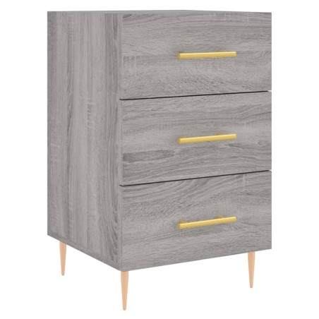 vidaXL Mesita de noche madera de ingeniería gris Sonoma 40x40x66 cm