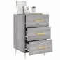 vidaXL Mesita de noche madera de ingeniería gris Sonoma 40x40x66 cm vidaXL Mesita de noche madera de ingeniería gris Sonoma 40x40x66 cm