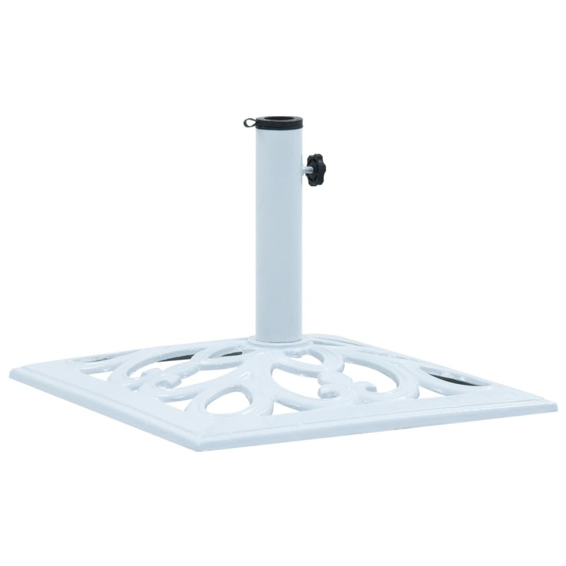 vidaXL Base de sombrilla de hierro fundido blanco 12 kg 49 cm vidaXL Base de sombrilla de hierro fundido blanco 12 kg 49 cm