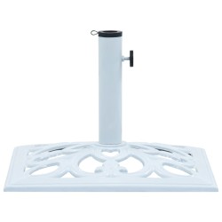 vidaXL Base de sombrilla de hierro fundido blanco 12 kg 49 cm