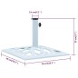 vidaXL Base de sombrilla de hierro fundido blanco 12 kg 49 cm vidaXL Base de sombrilla de hierro fundido blanco 12 kg 49 cm