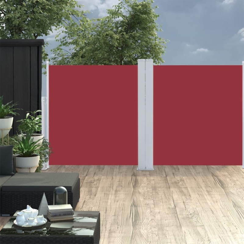vidaXL Toldo lateral retráctil rojo 120x600 cm