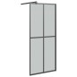 vidaXL Mampara de ducha accesible vidrio templado oscuro 90x195 cm vidaXL Mampara de ducha accesible vidrio templado oscuro 90x195 cm