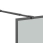 vidaXL Mampara de ducha accesible vidrio templado oscuro 90x195 cm vidaXL Mampara de ducha accesible vidrio templado oscuro 90x195 cm
