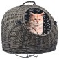 vidaXL Transportín para gatos sauce natural gris 60x45x45 cm vidaXL Transportín para gatos sauce natural gris 60x45x45 cm