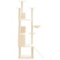 vidaXL Rascador para gatos con postes de sisal crema 175 cm vidaXL Rascador para gatos con postes de sisal crema 175 cm