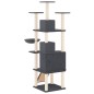 vidaXL Rascador para gatos con postes de sisal gris oscuro 175 cm vidaXL Rascador para gatos con postes de sisal gris oscuro 175 cm