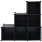 vidaXL Estantería de cubos con 6 compartimentos negro vidaXL Estantería de cubos con 6 compartimentos negro