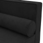 vidaXL Sofá diván con cojines y cojín de cabeza terciopelo negro vidaXL Sofá diván con cojines y cojín de cabeza terciopelo negro