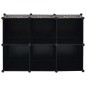 vidaXL Estantería de cubos con 6 compartimentos negro vidaXL Estantería de cubos con 6 compartimentos negro