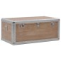 vidaXL Caja de almacenaje madera maciza abeto marrón 91x52x40 cm vidaXL Caja de almacenaje madera maciza abeto marrón 91x52x40 cm