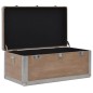 vidaXL Caja de almacenaje madera maciza abeto marrón 91x52x40 cm vidaXL Caja de almacenaje madera maciza abeto marrón 91x52x40 cm