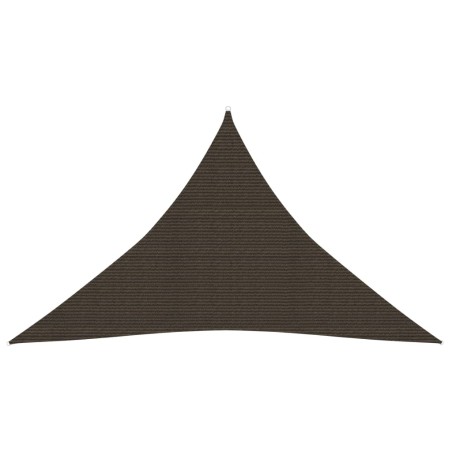 vidaXL Toldo de vela marrón HDPE 160 g/m² 4x4x5,8 m