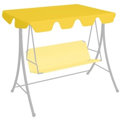vidaXL Dosel de repuesto columpio jardín amarillo 150/130x105/70 cm