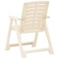 vidaXL Sillas de jardín 4 unidades plástico blanco vidaXL Sillas de jardín 4 unidades plástico blanco