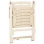 vidaXL Sillas de jardín 4 unidades plástico blanco vidaXL Sillas de jardín 4 unidades plástico blanco