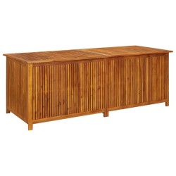 vidaXL Caja de almacenaje de jardín madera maciza acacia 200x580x75 cm