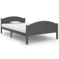 vidaXL Estructura de cama madera maciza de pino gris oscuro 120x200 cm