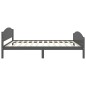 vidaXL Estructura de cama madera maciza de pino gris oscuro 120x200 cm