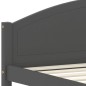 vidaXL Estructura de cama madera maciza de pino gris oscuro 120x200 cm