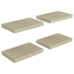 vidaXL Estantes flotantes de pared 4 uds MDF roble 40x23x3,8 cm