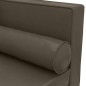 vidaXL Sofá diván con cojines y cojín de cabeza cuero sintético gris vidaXL Sofá diván con cojines y cojín de cabeza cuero sintético gris