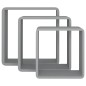 vidaXL Estantes cubo de pared 3 unidades MDF gris