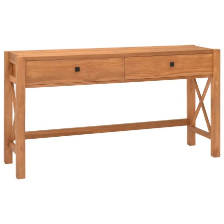 vidaXL Escritorio con 2 cajones madera de teca 140x40x75 cm