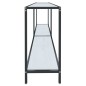 vidaXL Mesa de consola vidrio templado blanco 180x35x75,5 cm vidaXL Mesa de consola vidrio templado blanco 180x35x75,5 cm