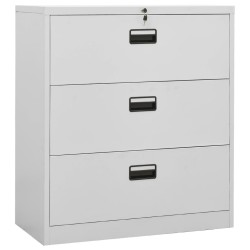 vidaXL Armario archivador de acero gris claro 90x46x103 cm