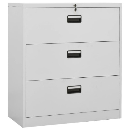 vidaXL Armario archivador de acero gris claro 90x46x103 cm