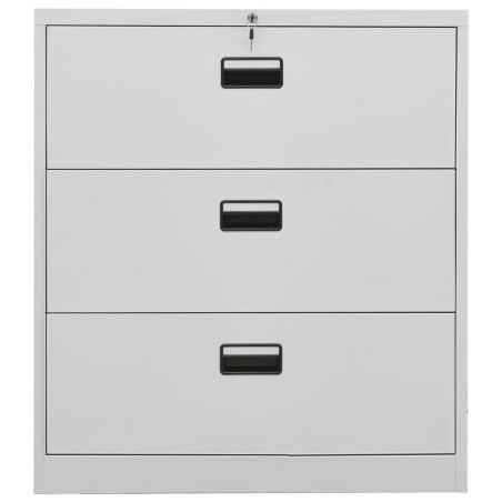 vidaXL Armario archivador de acero gris claro 90x46x103 cm
