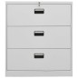 vidaXL Armario archivador de acero gris claro 90x46x103 cm
