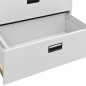 vidaXL Armario archivador de acero gris claro 90x46x103 cm