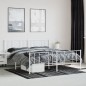 vidaXL Estructura cama metal con cabecero y pie cama blanco 183x213 cm vidaXL Estructura cama metal con cabecero y pie cama blanco 183x213 cm